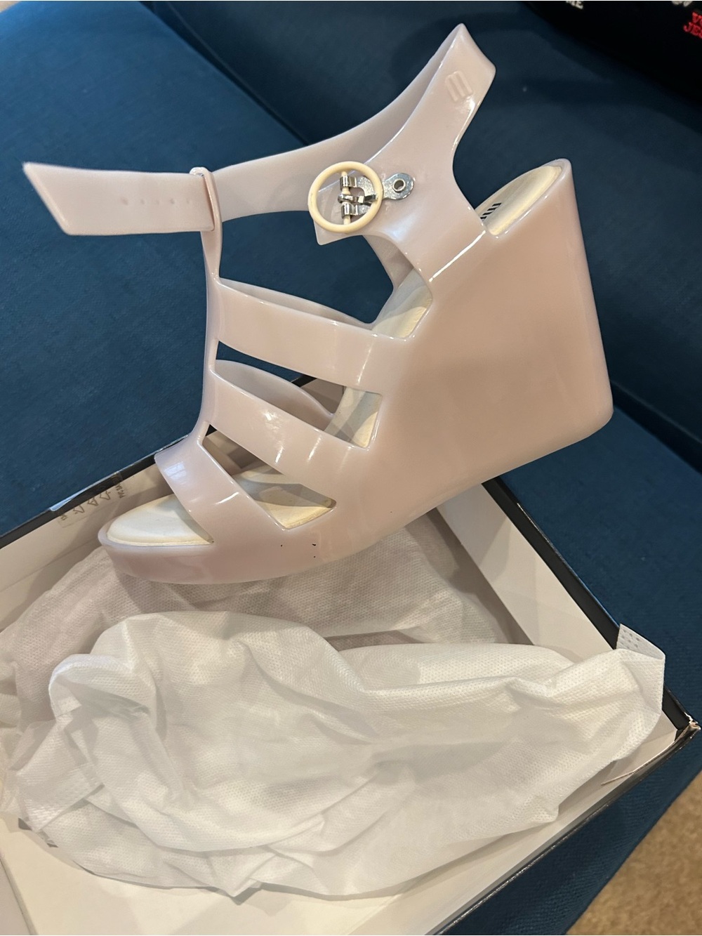 Wedge Platform Sandal - Nude Pink